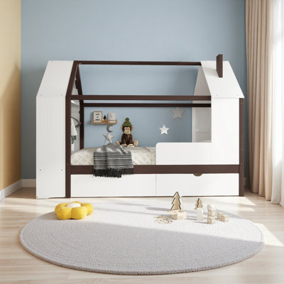 Lit plateforme simple avec tiroirs