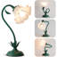 Lampe de table fleur mignonne à DEL avec lampe de chevet de lecture, lampe de bureau rétro, décor esthétique Kawaii pour dortoir, chambre à coucher, salon-1754891677