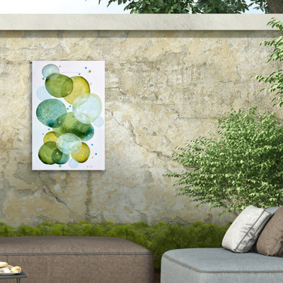 Toile d'extérieur à pois verts Jocelyn Benford