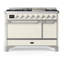 Majestic III Series 48 Inch Dual Fuel Range with 5 Sealed Burners, Griddle, Frenchtop in Matte Graphite (Natural Gas, Burnished Trim)-1387864835-1387864890-1387864832