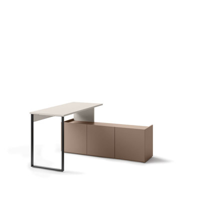 Aset L-Shaped Steel Writing Desk