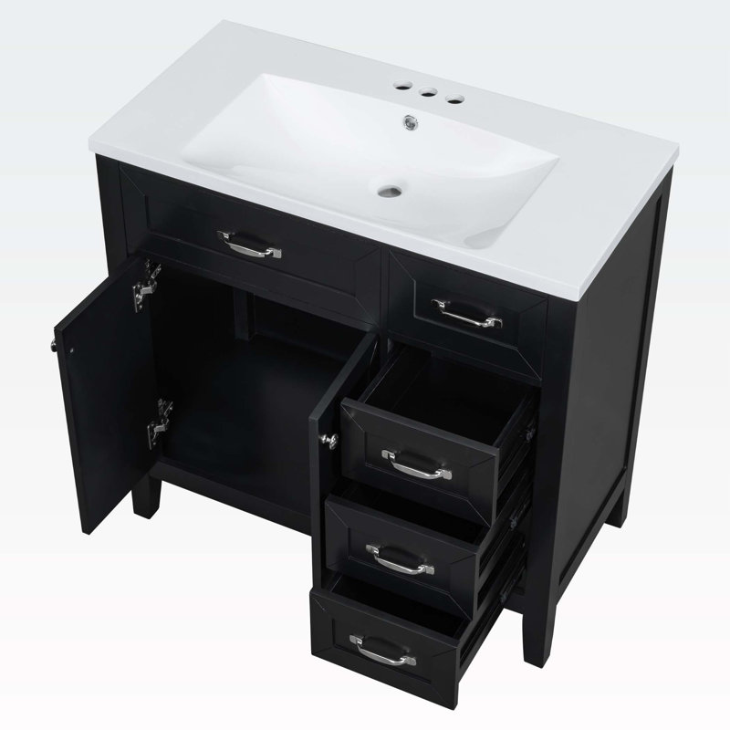 Ensemble de meuble-lavabo simple 35,98 po Fedra, Noir
