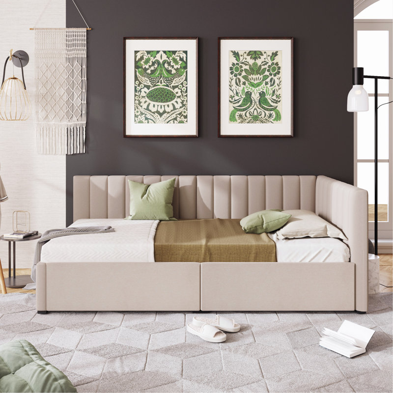 Upholstered Daybed, Beige