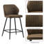Konate Upholstered Counter Stool with Metal Frame-527978122