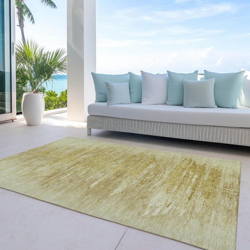 Wigberto Washable Abstract Indoor / Outdoor Rug, Rectangle 3' x 5'