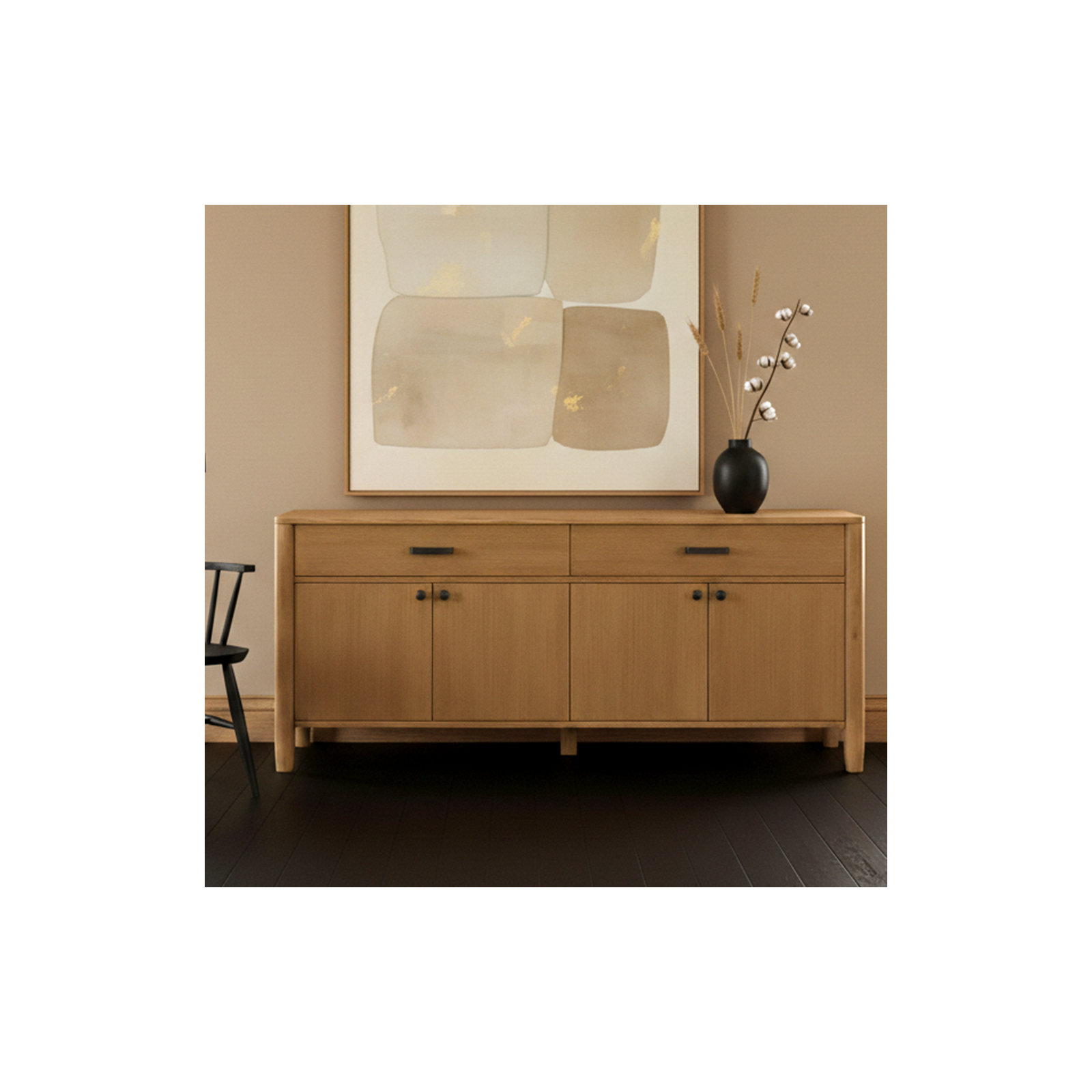 Dawes 72" Sideboard In Enhanced Natural Oak