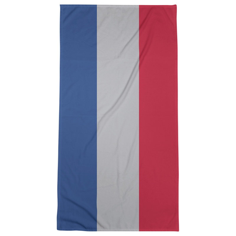 Cotton Blend Lightweight Bath Towel, Royal Blue/Gray/Red