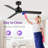 Korryn 2-Pack 48'' Black 3-Blade Indoor/Covered Outdoor Lightless Ceiling Fan with Remote Control , Quiet Reversible DC Motor, 6 Speeds, Indoor Ceiling Fan for Living Room, Bedroom