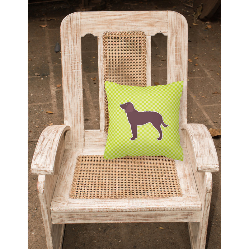 Coussin décoratif intérieur/extérieur american water épagneul, Vert, H 18 po x l 18 po x P 3 po