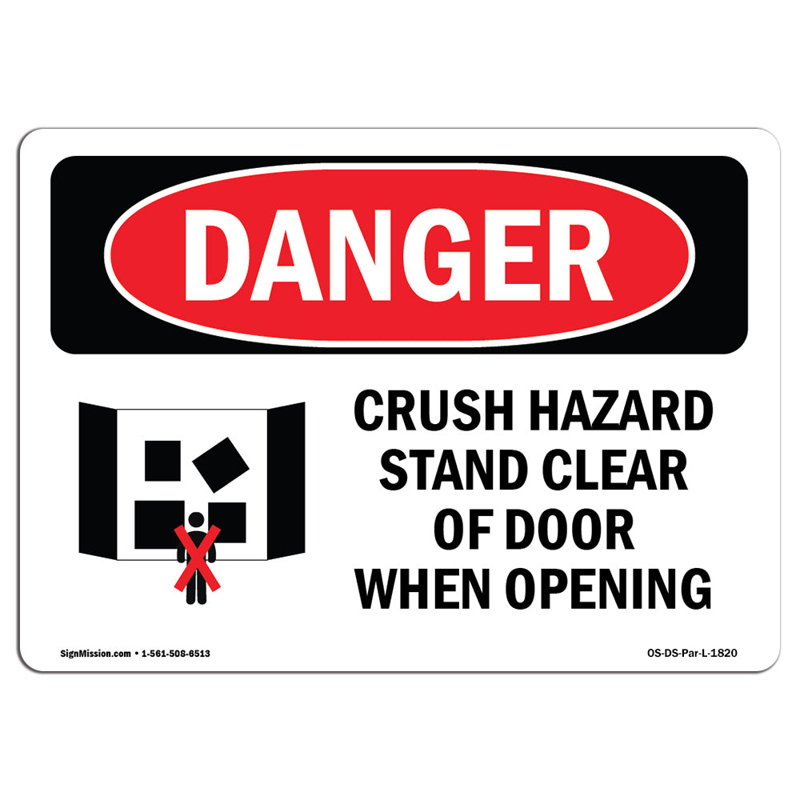 Danger Sign, 18" H x 24" W x 0.1" D