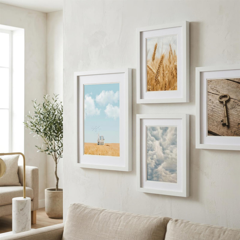 Acrylic Shadow Box Picture Frame - Frames Included: 3, White