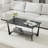 43.3" 4 Legs Glass Base Rectangle Coffee Table With Storage And Metal Legs