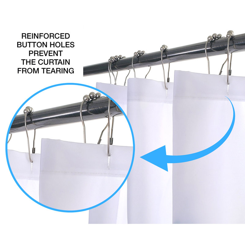 Rideau de douche simple en tissu Kalson