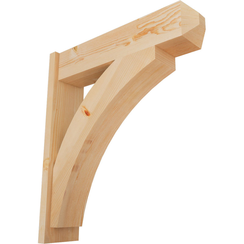 Persienne en bois rustique Thorton Craftsman,  P 30 po x H 34 po , Sapin Douglas de 7 1/2 po (lisse)