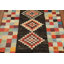 Tapis oriental marocain à carreaux en laine 5 x 6
