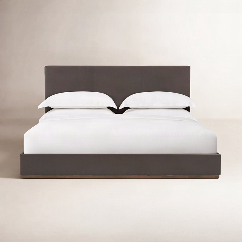 Madrid/WRC Leather Bed, Gray