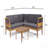 4-Piece Sofa Set, Dark Gray