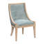 Chaise rembourrée avec garniture cloutée