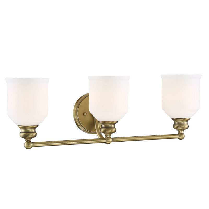 Abarca 3-Light Dimmable Vanity Light in Brass, Brass