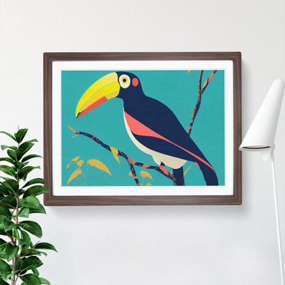 XH1022-7268X Quirky Toucan Bird Abstract - Single Picture Frame Print