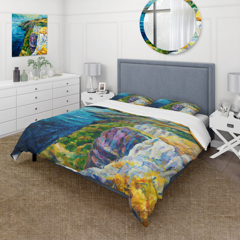 Ensemble de housse de couette Cliff By The Blue Ocean II - Nautical & Coastal - Microfibre polyester