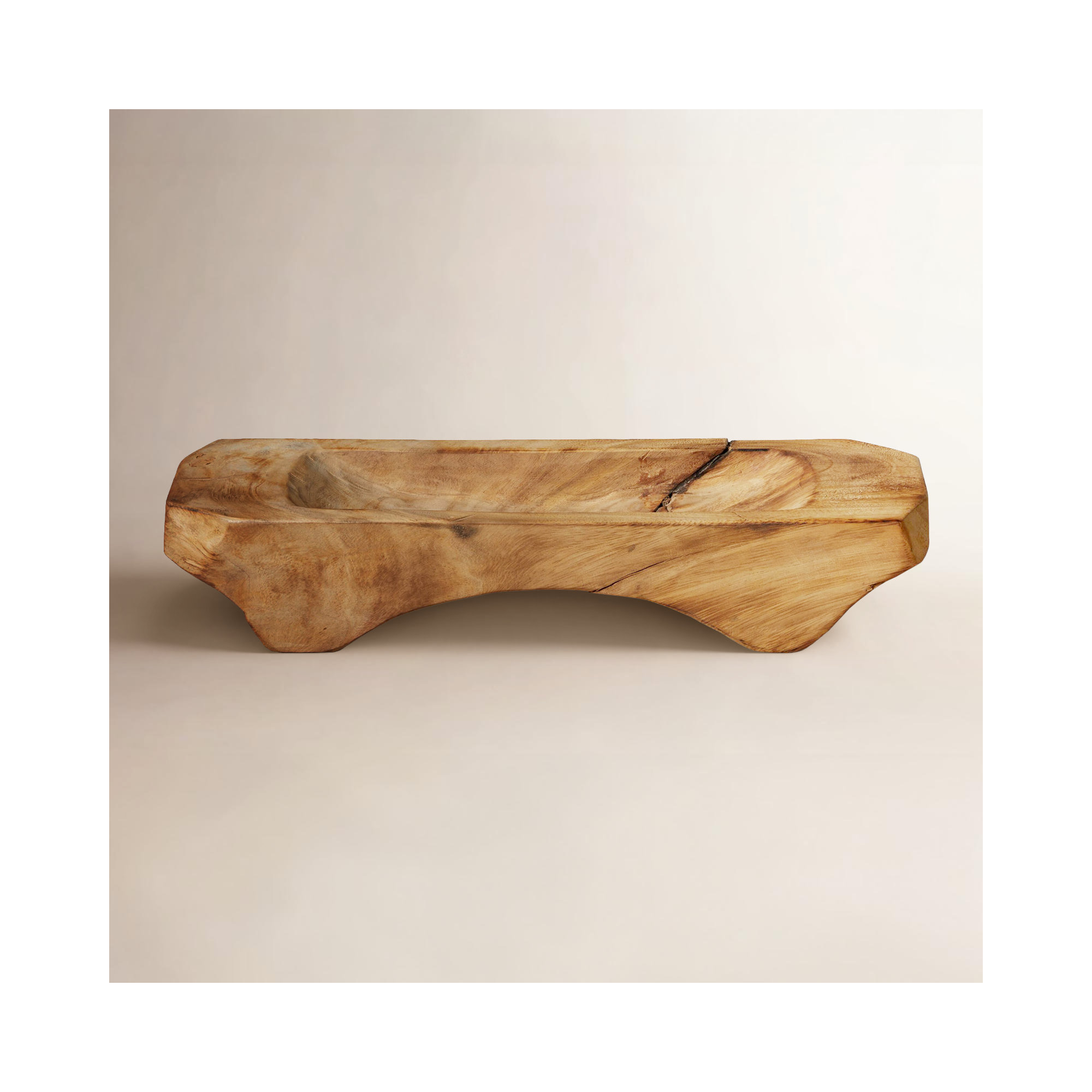 Silla Solid Wood Decorative Bowl 1, Burnt Reclaimed