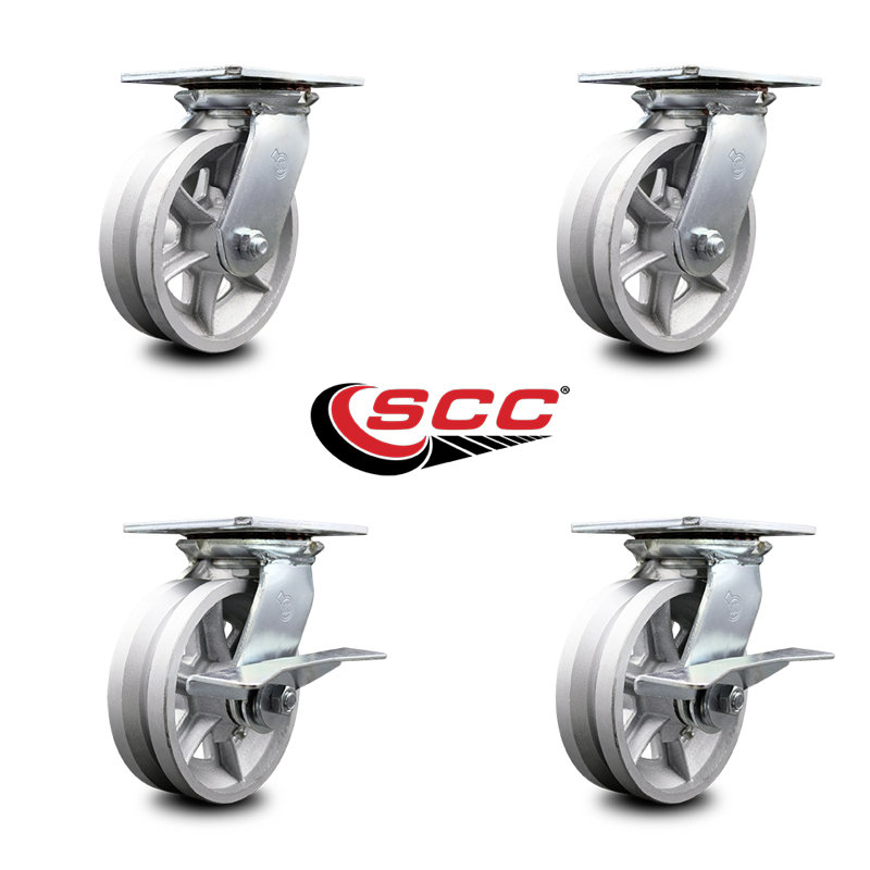 4 Piece Semi Steel Caster Set