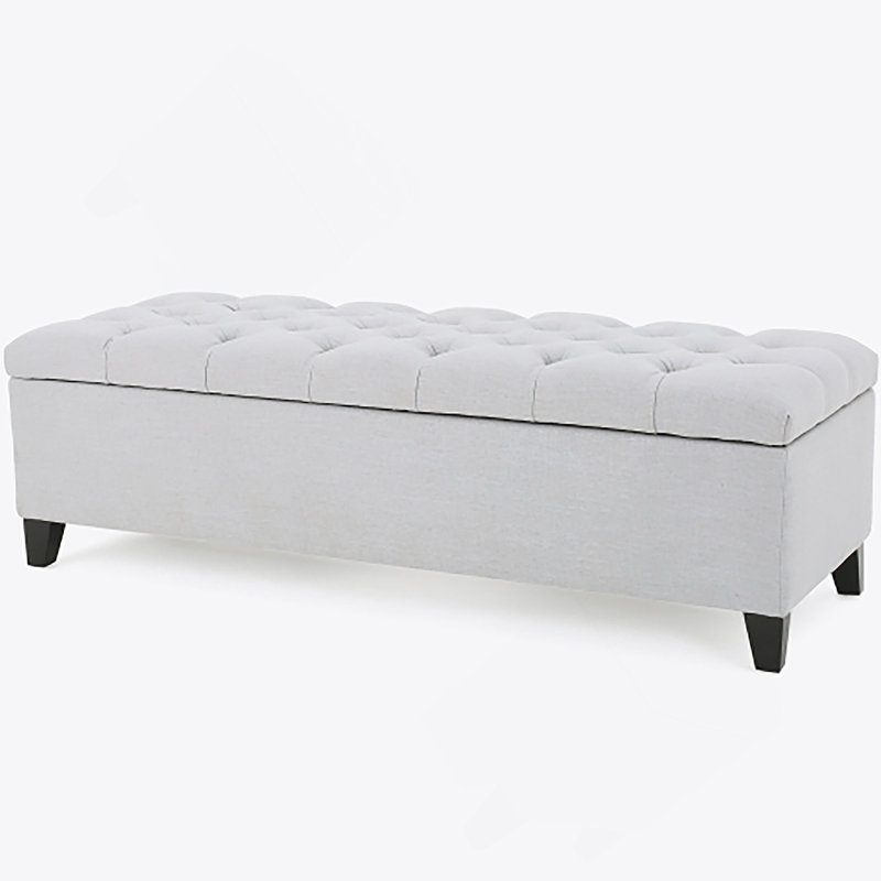 GLOUSTER STORAGE OTTOMAN V2, Light Gray