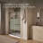 Elate Tall Sliding Shower Door, 75-1/2-In H X 62-1/4 - 65-5/8-In W With Heavy 5/16-In Thick Crystal Clear Glass With Privacy Band-55870994