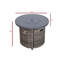 Table de foyer d'extérieur en aluminium avec couvercle 25 po x l 32 po (gris)-1496926755
