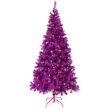Artificial Tinsel Christmas Tree - Purple