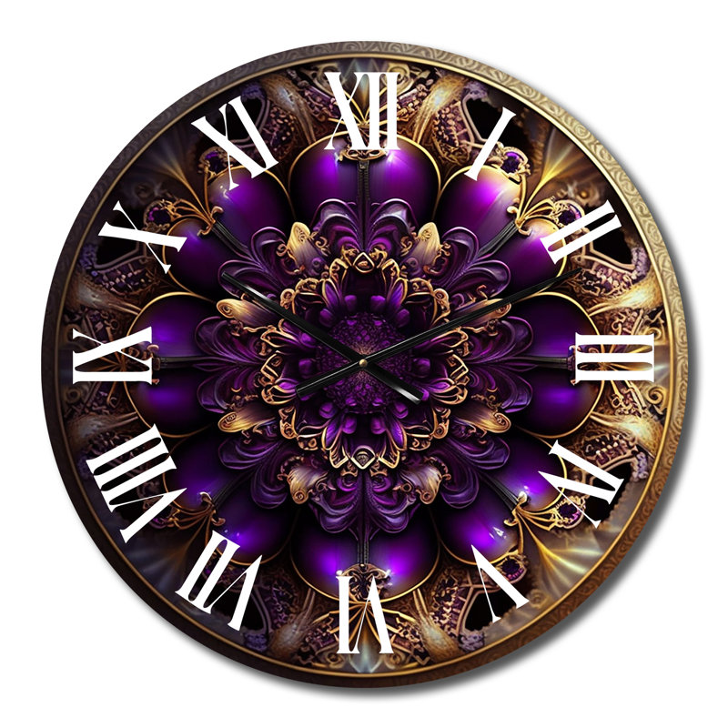 Horloge murale céleste céleste en mystérieux mauve et bleu, Moyenne