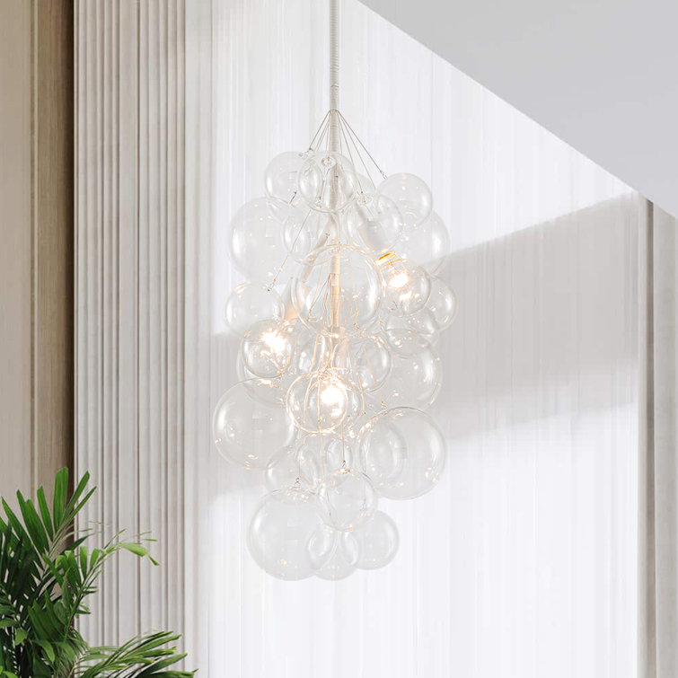 Lelaina 3 - Light Cluster Bubble Glass Chandelier