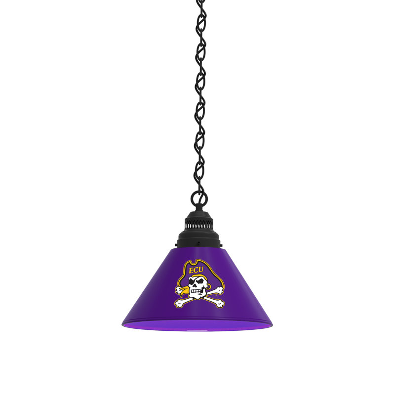 1 - Light Single Pendant, Black, East Carolina Pirates