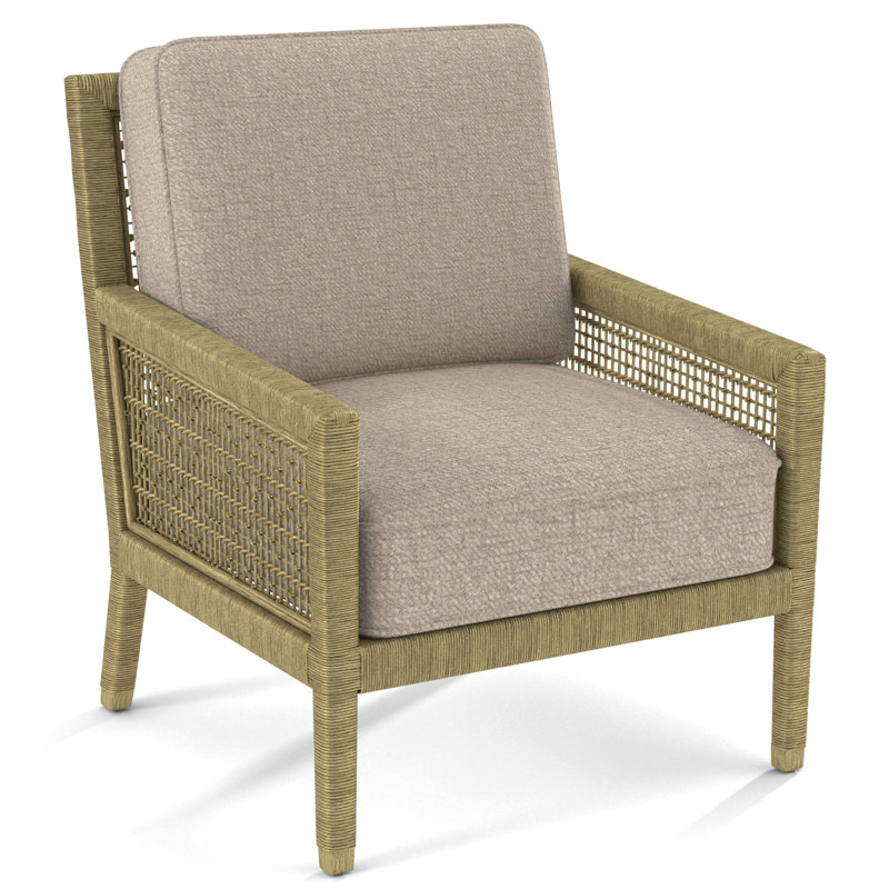 Fauteuil Harper de 28 po de largeur, Laiton, Chenille bleue / velours uni; 0913-61