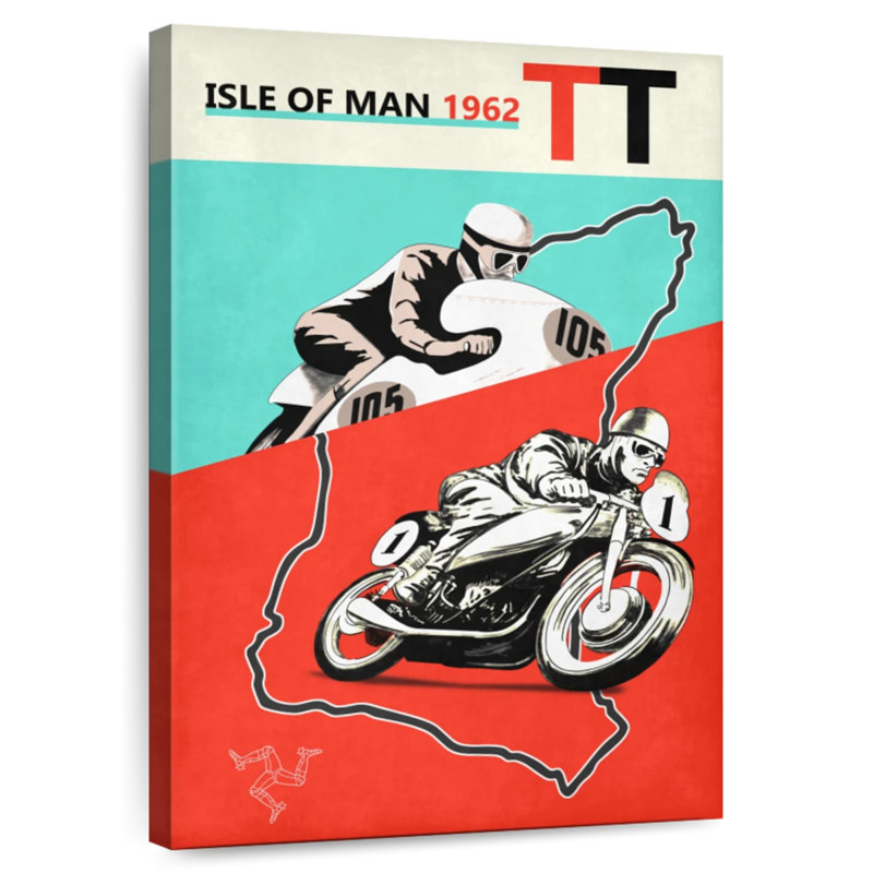 Mehar Isle Of Man TT 1962, 36" H x 24" W