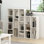 Étagère à livres Furinno LUDER, bibliothèque à 11 cubes, bibliothèque sur pied, tablette de rangement ouverte, dossier fermé, assemblage facile, 9,4 po x 29,1 po x 41,7 po, pour bureau personnel, salon, blanc uni