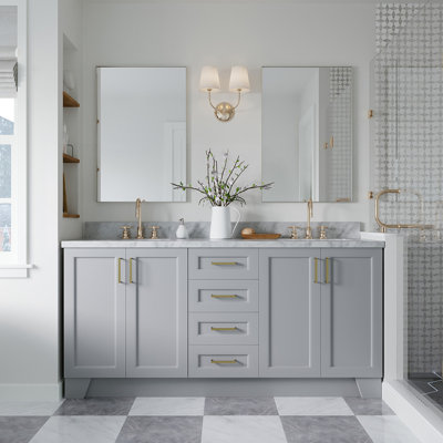 Freitas Rubberwood Double Bathroom Vanity