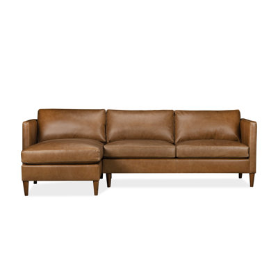 Canapé modulaire en cuir véritable 2 pièces Clifford