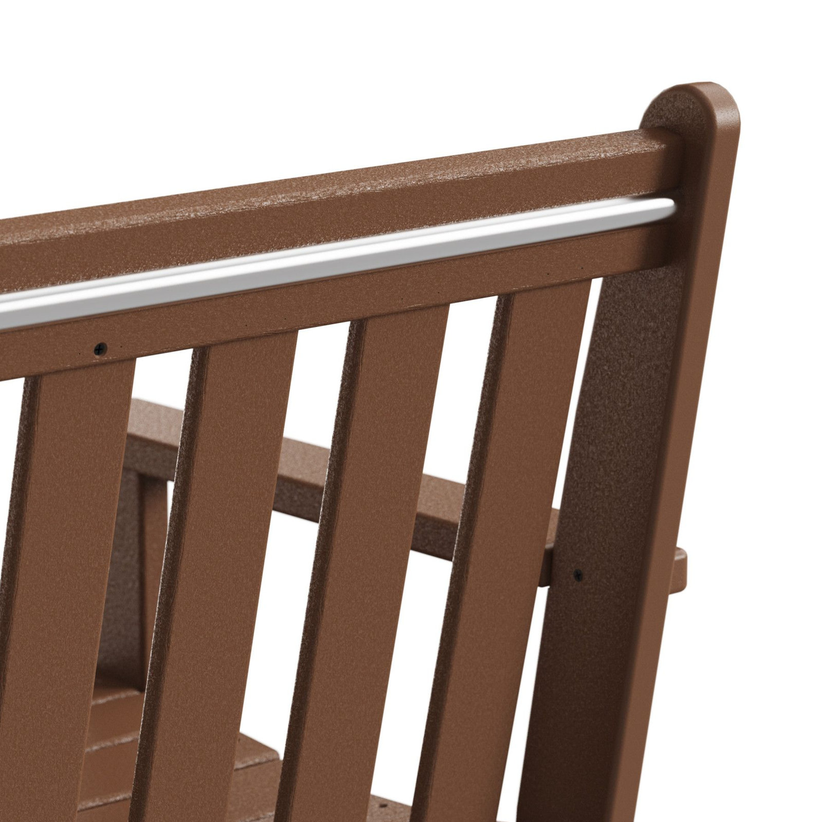 POLYWOOD® Vineyard Garden Bench, 35.25" H x 48" W x 24" D, Teak