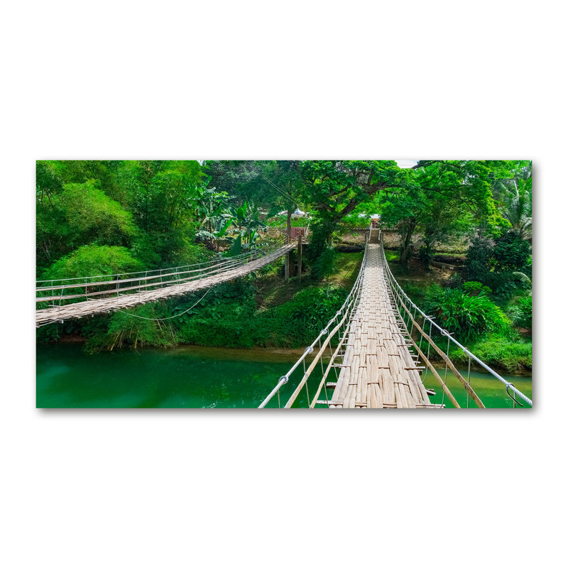 Bridge Over The River - No Frame Print on Canvas