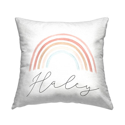 Coussin d'extérieur personnalisé neutre imprimé arc-en-ciel Arches par Daphne Polselli