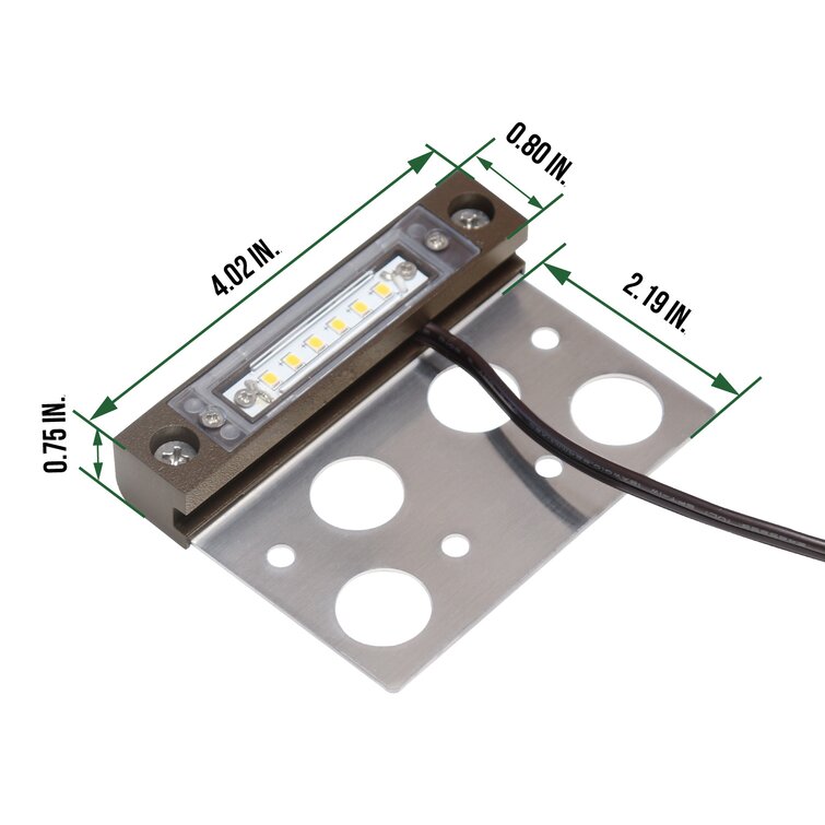 GKOplus Dark Bronze/Silver Low Voltage Integrated LED Step Light Pack  Wayfair
