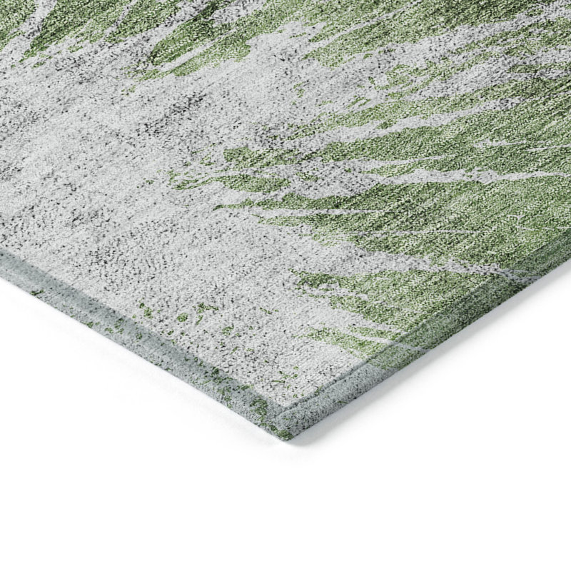 Tapis intérieur gris lavable abstrait 5 pi x 8 pi