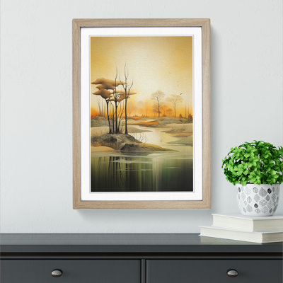 Landscape Contemporary 1 Piece Single Picture Frame Wall Art
