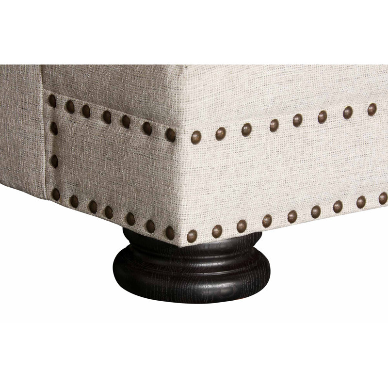 Foster Sofa, Flax 1391-012, Antique Brass