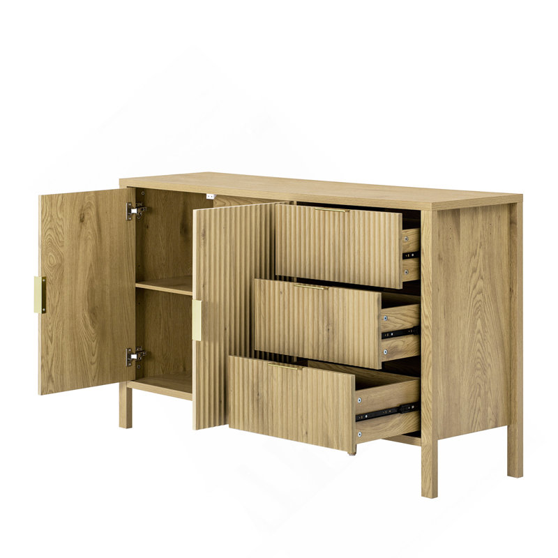 Buffet de rangement avec crochets, Naturel