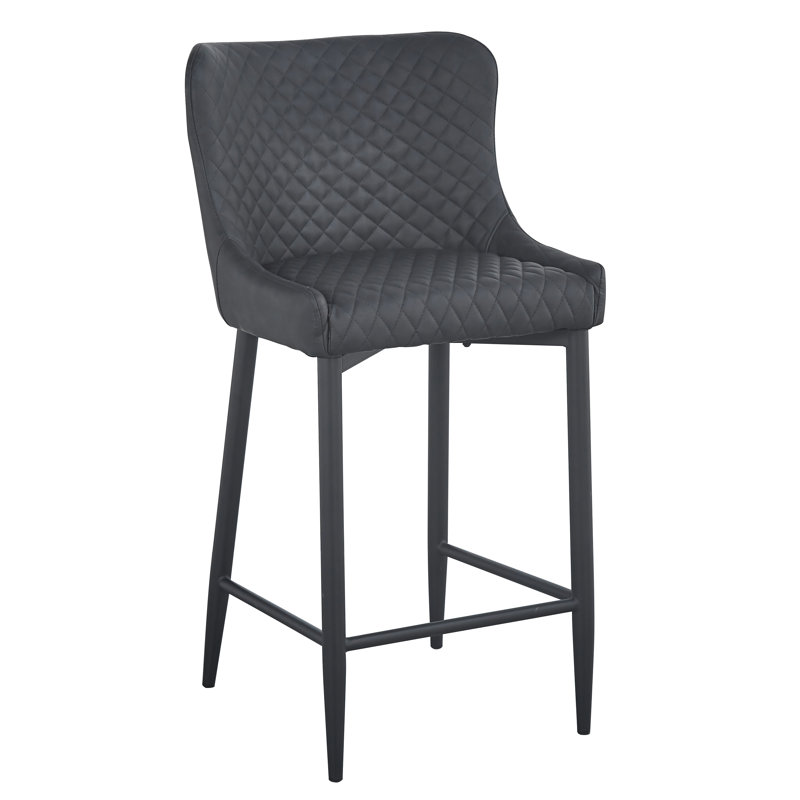 Tabouret de comptoir Klahn, Tabouret de comptoir (siège d'une hauteur de 26 p, Gris clair