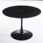 Table de salle à manger ou basse Mid-Century polyvalente avec base en métal stable et plateau en panneau de fibres à densité moyenne pour 4 à 6 personnes