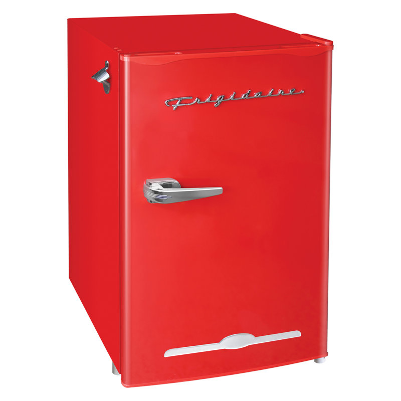 Frigidaire® 3.2-cu. ft. 65-Watt Retro Bar Fridge with Side Bottle Opener, Red, Red